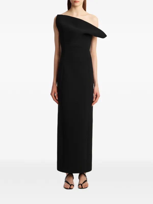 cato black dress Khaite in - Black Designer Dress Cut-Out Long A-Line Prom A dynamic Size:Onesize fc