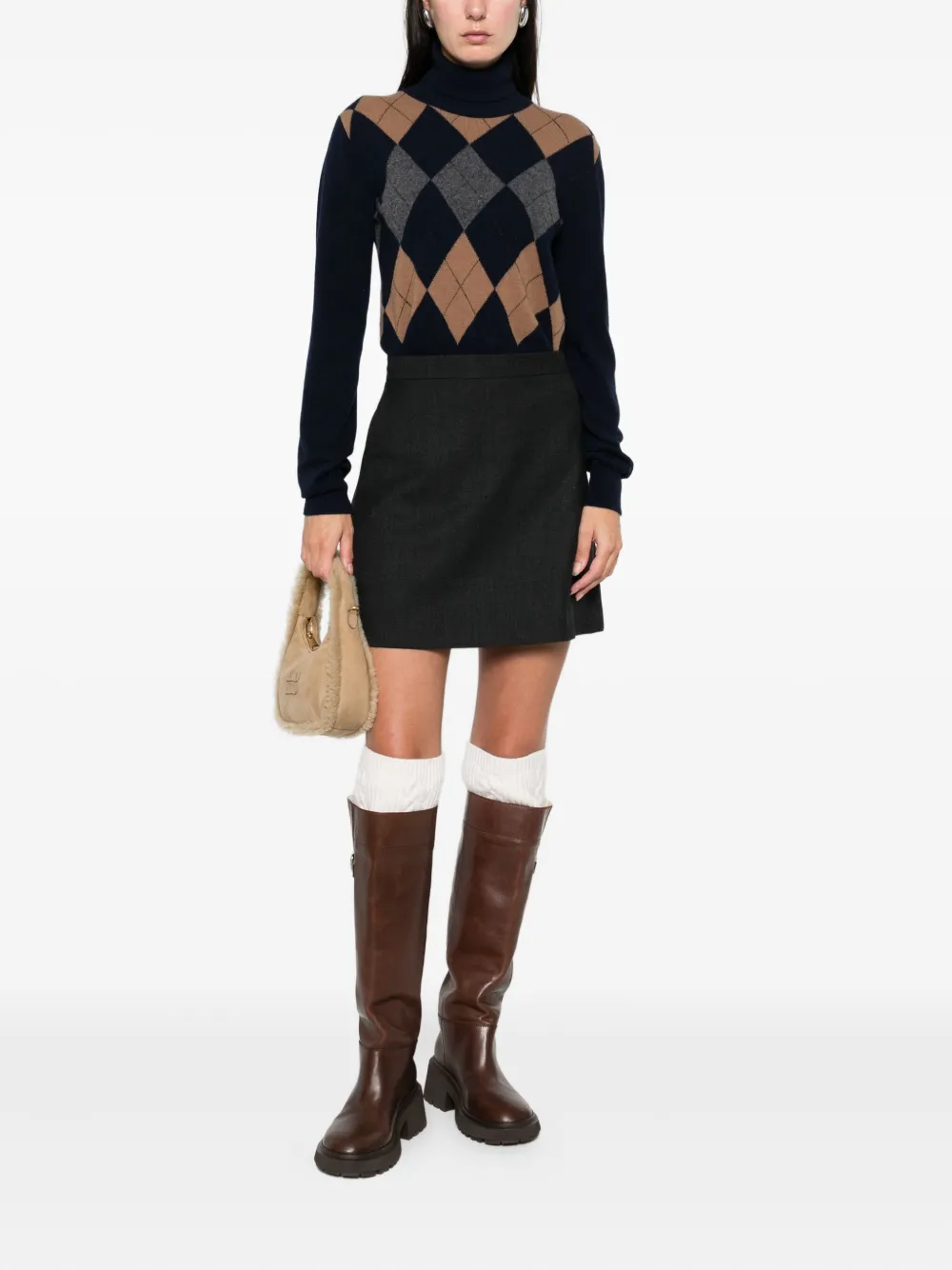 Antonelli Irish Coffee mini skirt - Grijs