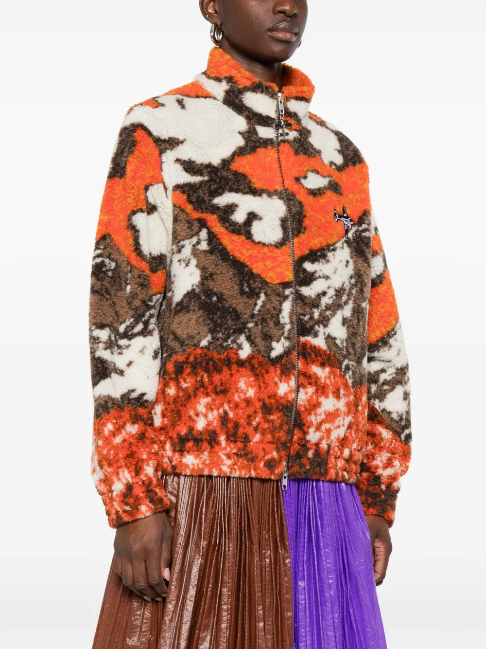 Chopova Lowena Cl Airlines Fleece Jacket In Orange