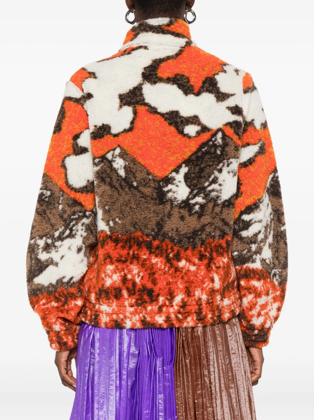 Chopova Lowena Cl Airlines Fleece Jacket In Orange