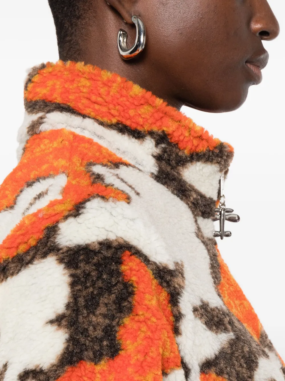 Chopova Lowena Cl Airlines Fleece Jacket In Orange