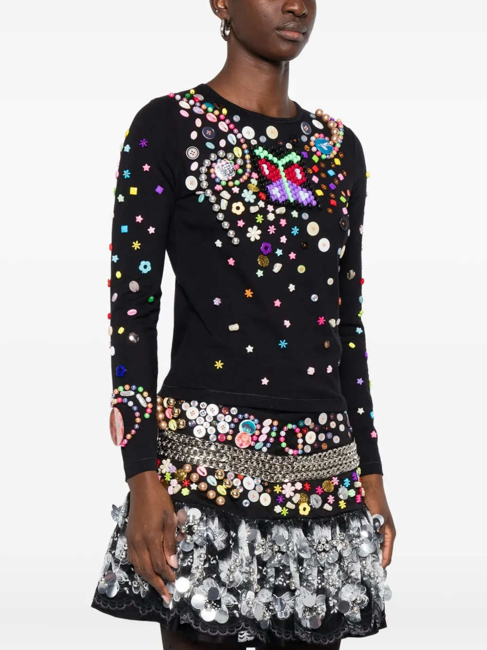  Chopova Lowena Night Defunct Sweater - Black 