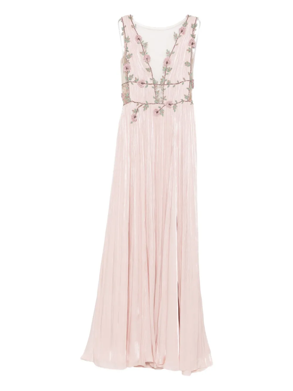 Costarellos Womens Nude Pink Nalina Embellished Woven Gown In Pink