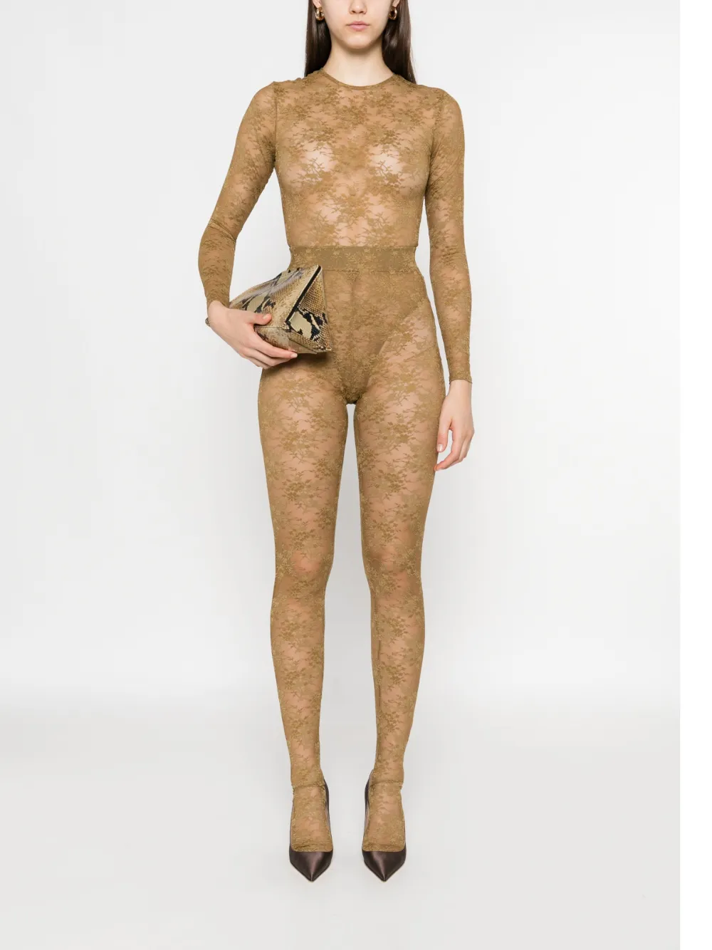 Alex Perry Bodysuit met lange mouwen Groen