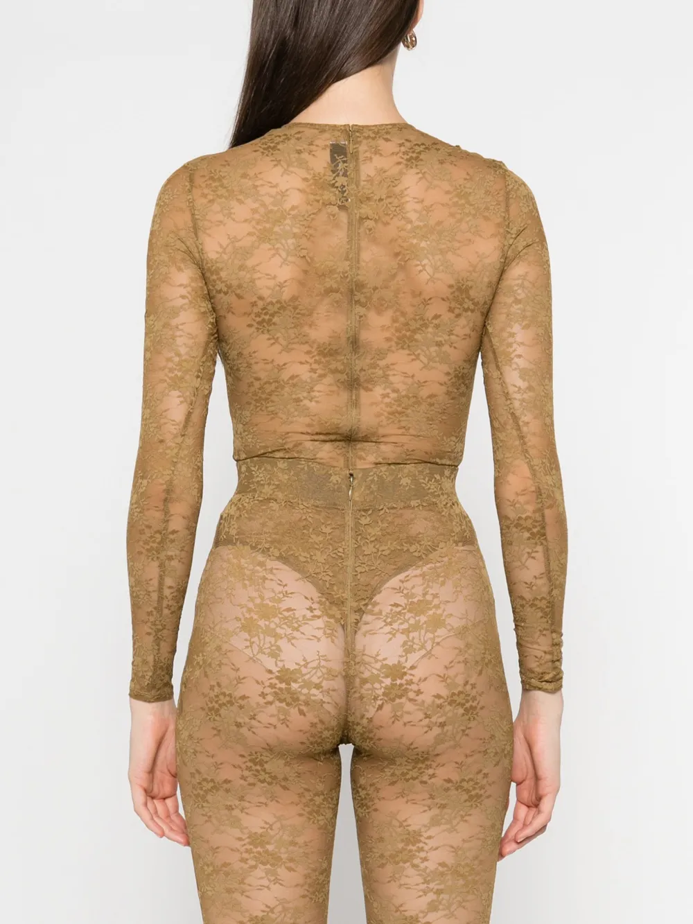 Alex Perry Bodysuit met lange mouwen Groen