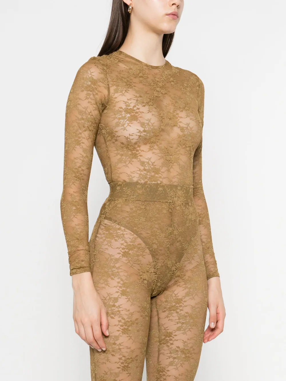 Alex Perry Bodysuit met lange mouwen Groen