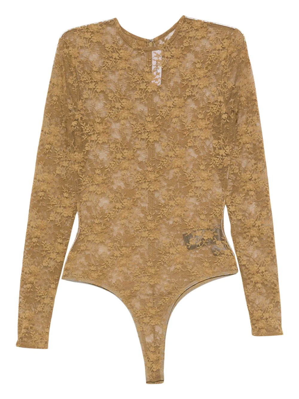 Alex Perry lace long-sleeve bodysuit Groen