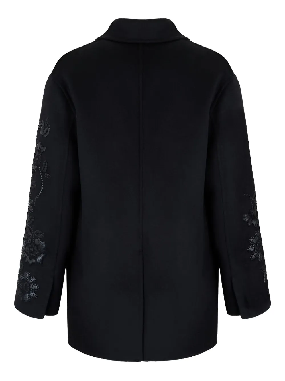 Ermanno Scervino Floral Appliqué Jacket In Black