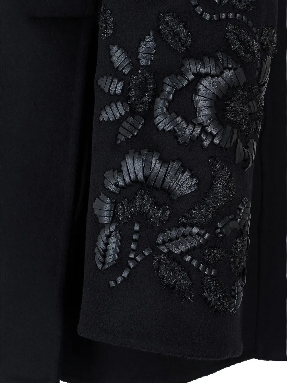 Ermanno Scervino Floral Appliqué Jacket In Black