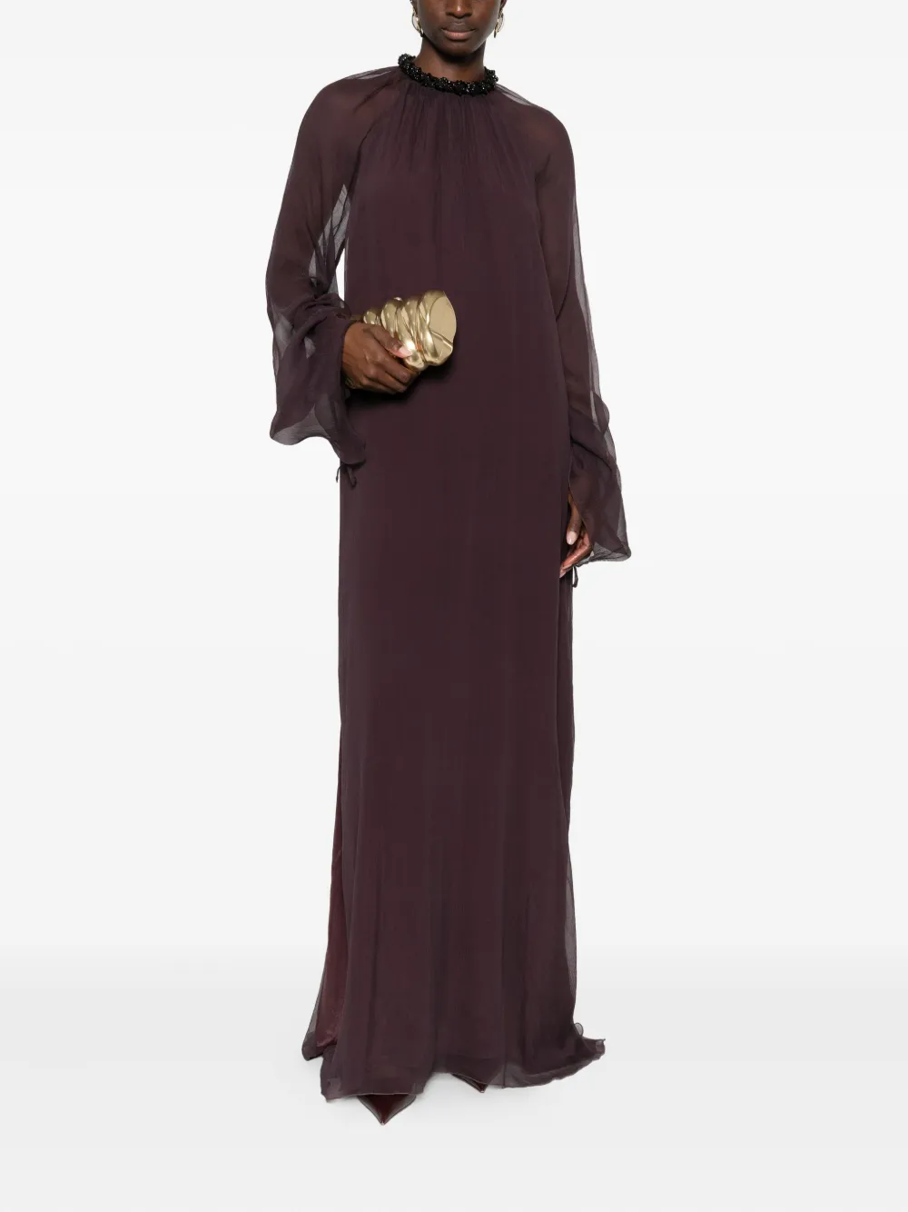 Amen raglan-sleeve dress - Paars