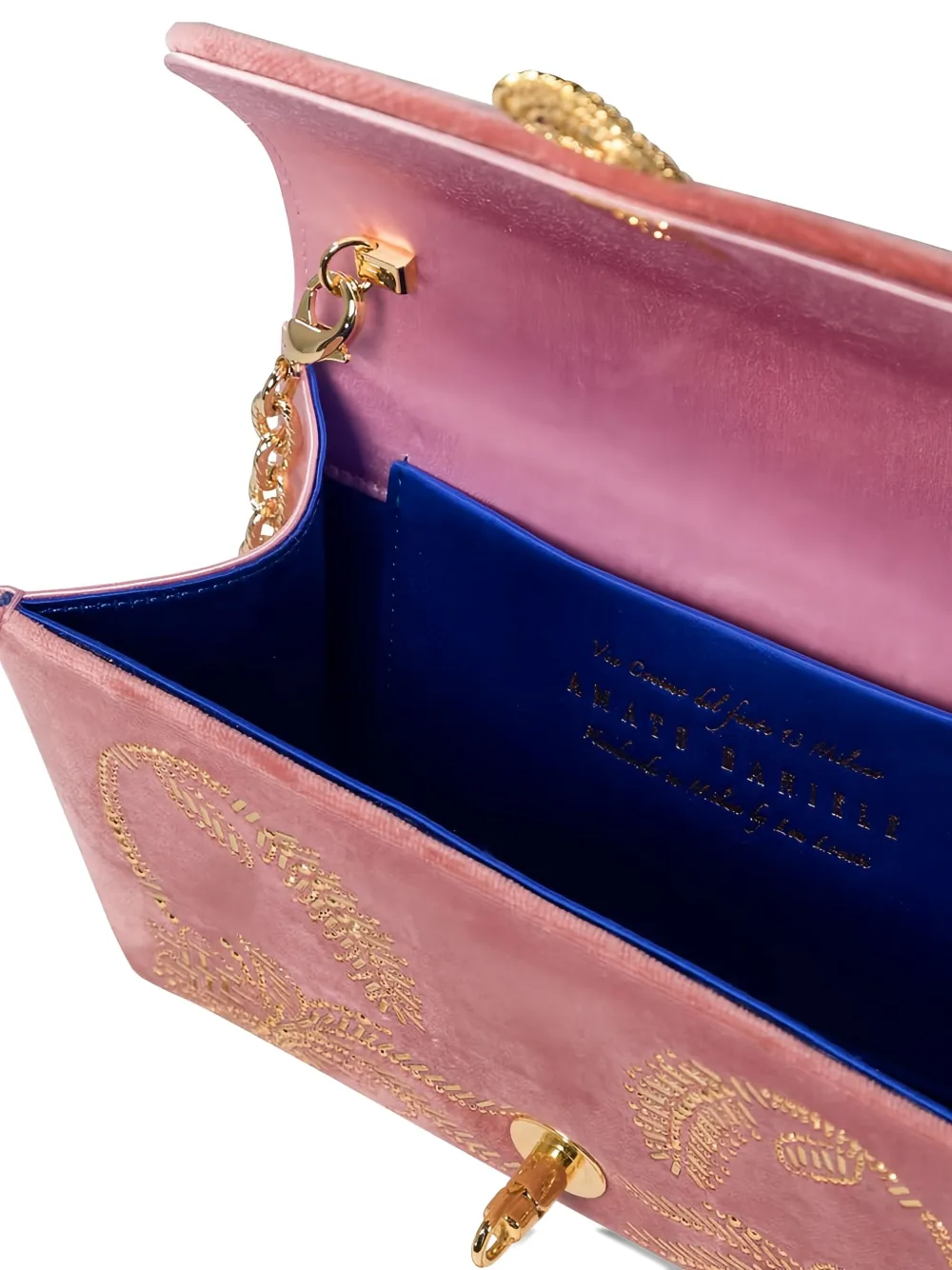 Amato Daniele Daniele Velvet Mini Bag In Pink