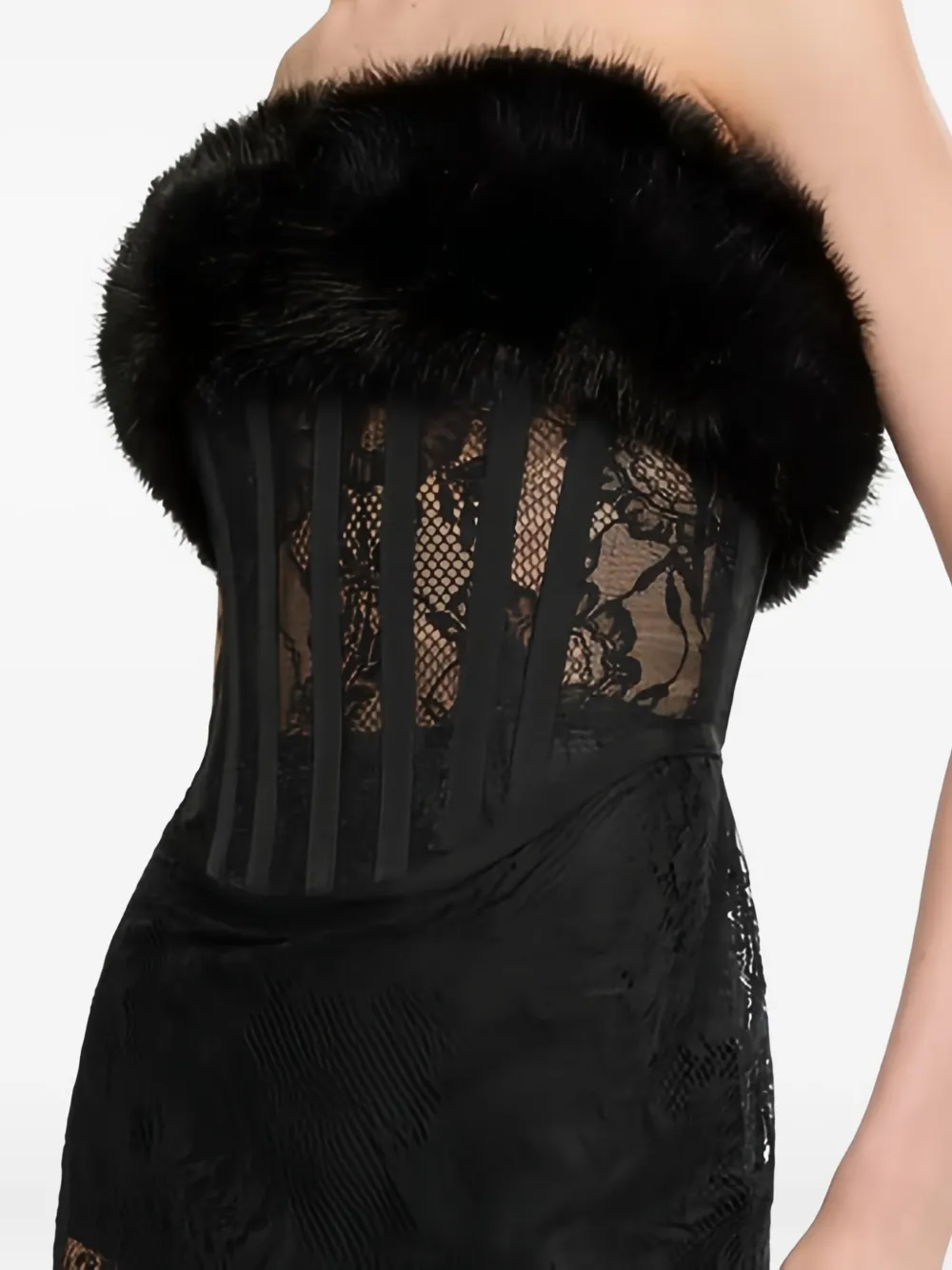 Elie Saab Lace Maxi Dress In Black
