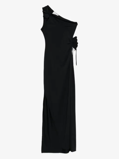 Coperni one-shoulder flower-embellished maxi dress