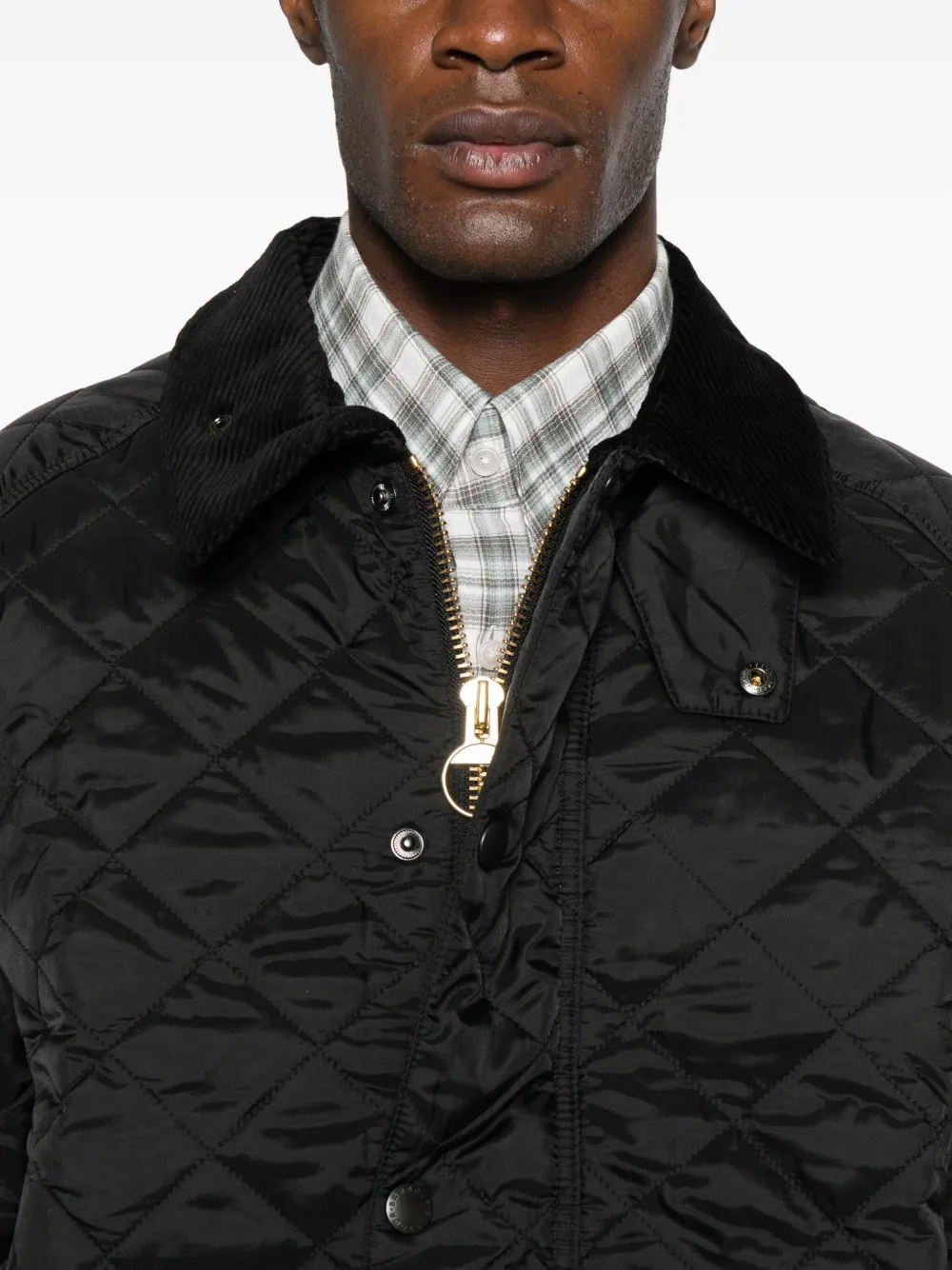 Barbour Gewatteerd jack Zwart