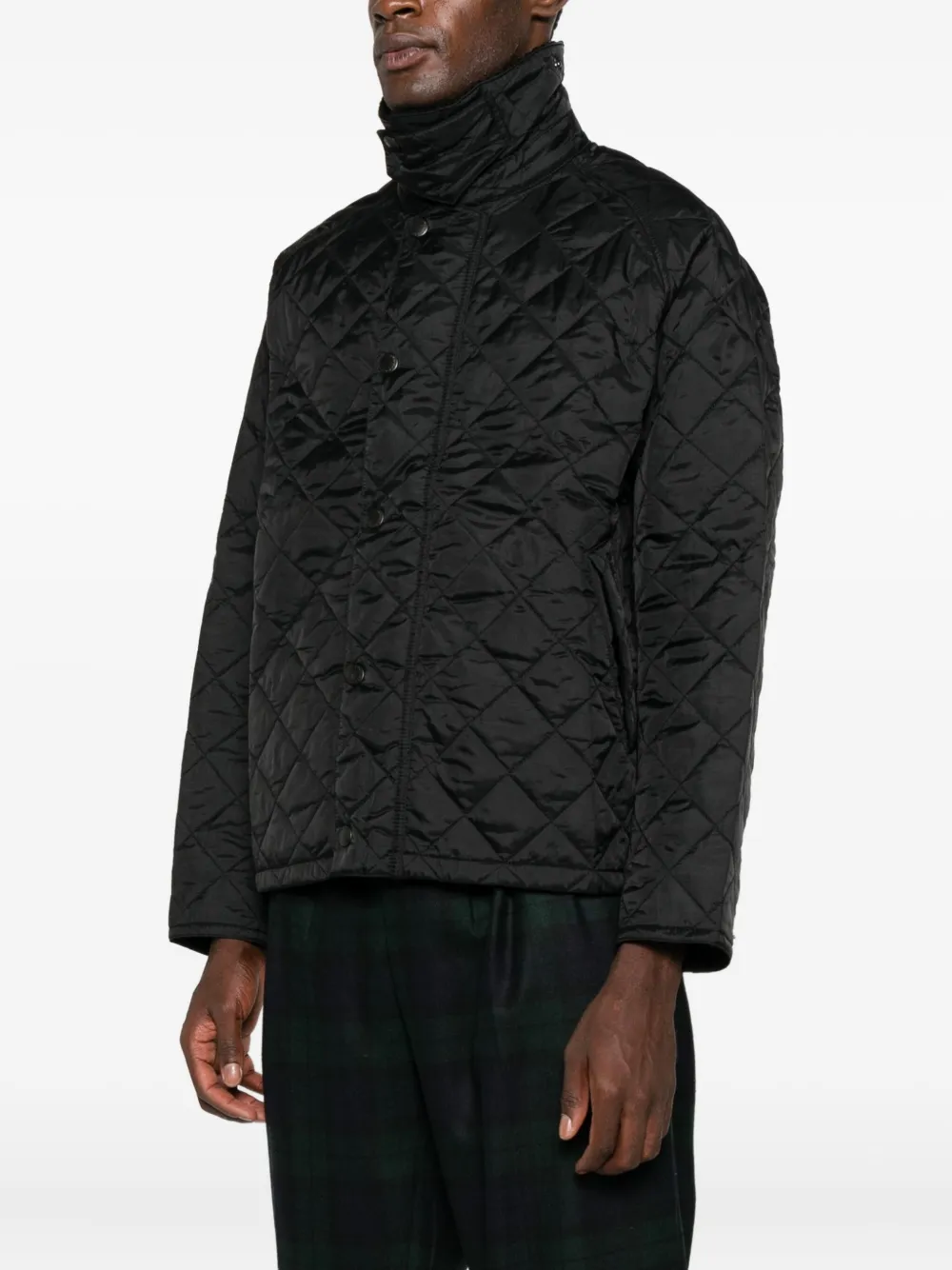 Barbour Gewatteerd jack Zwart