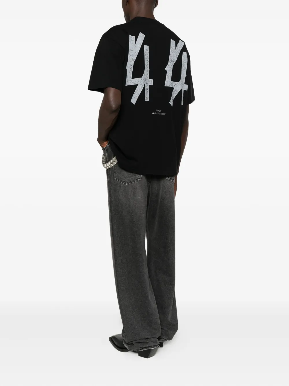 44 LABEL GROUP T-shirt met grafische print - Zwart