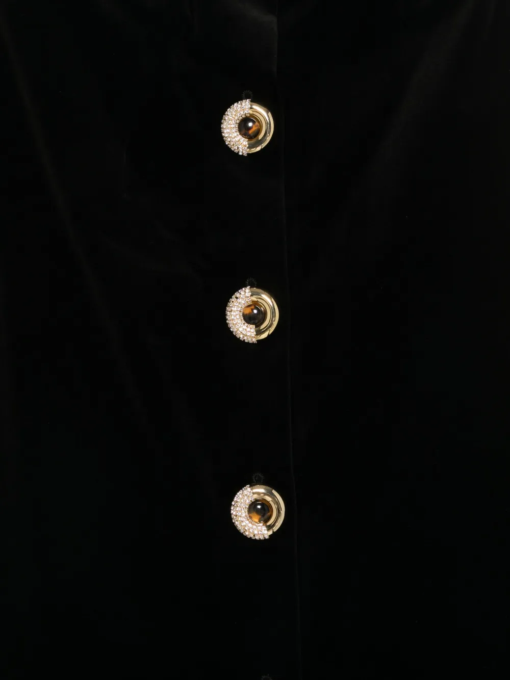 Button-Up Velvet Midi Skirt