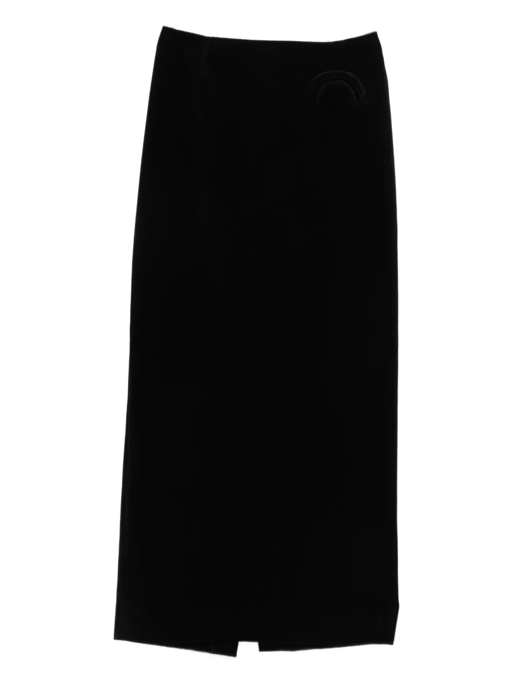 Blazé Milano Button-up fluwelen midi-rok - Zwart