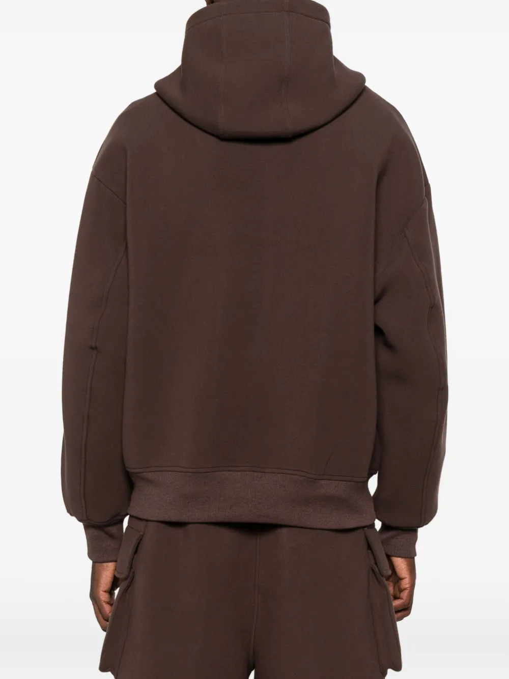 Feng Chen Wang Pocketed Hoodie In Brown