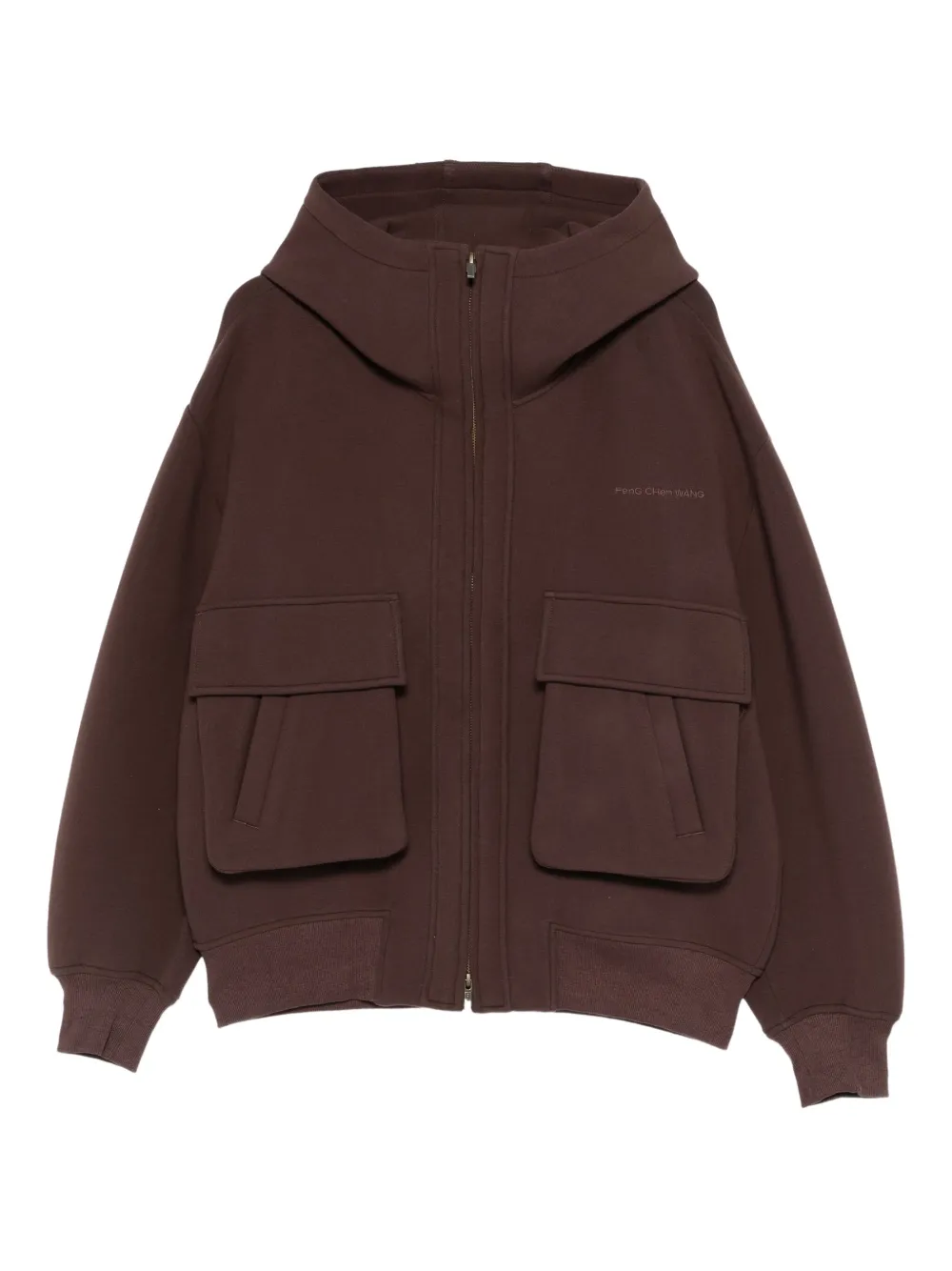 Feng Chen Wang pocketed hoodie | Brown | Image 1