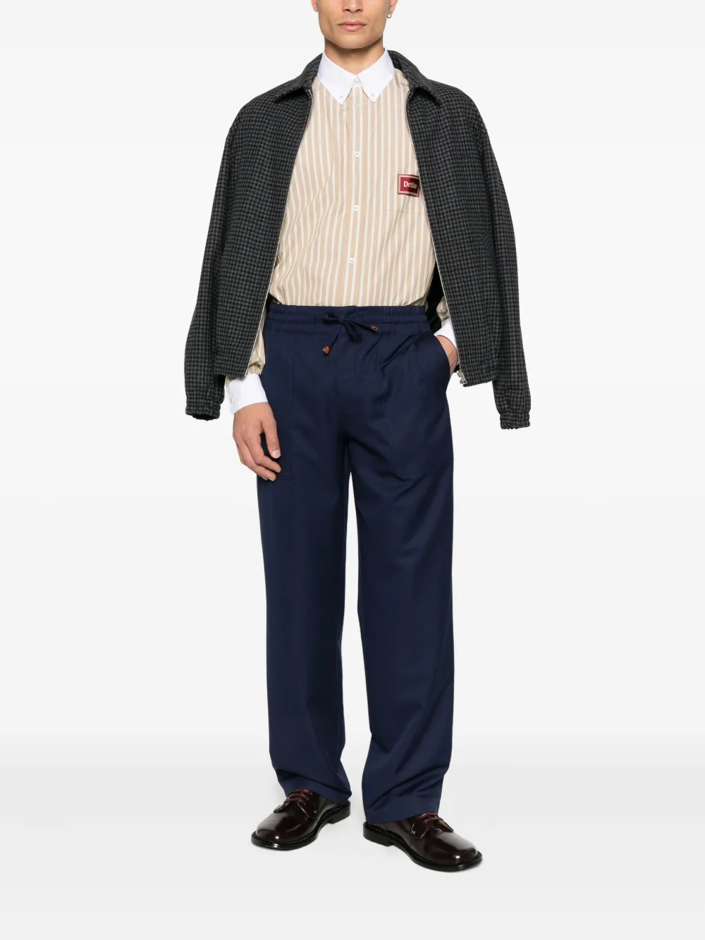 Drôle De Monsieur La Chemise Pinstripes shirt - Beige