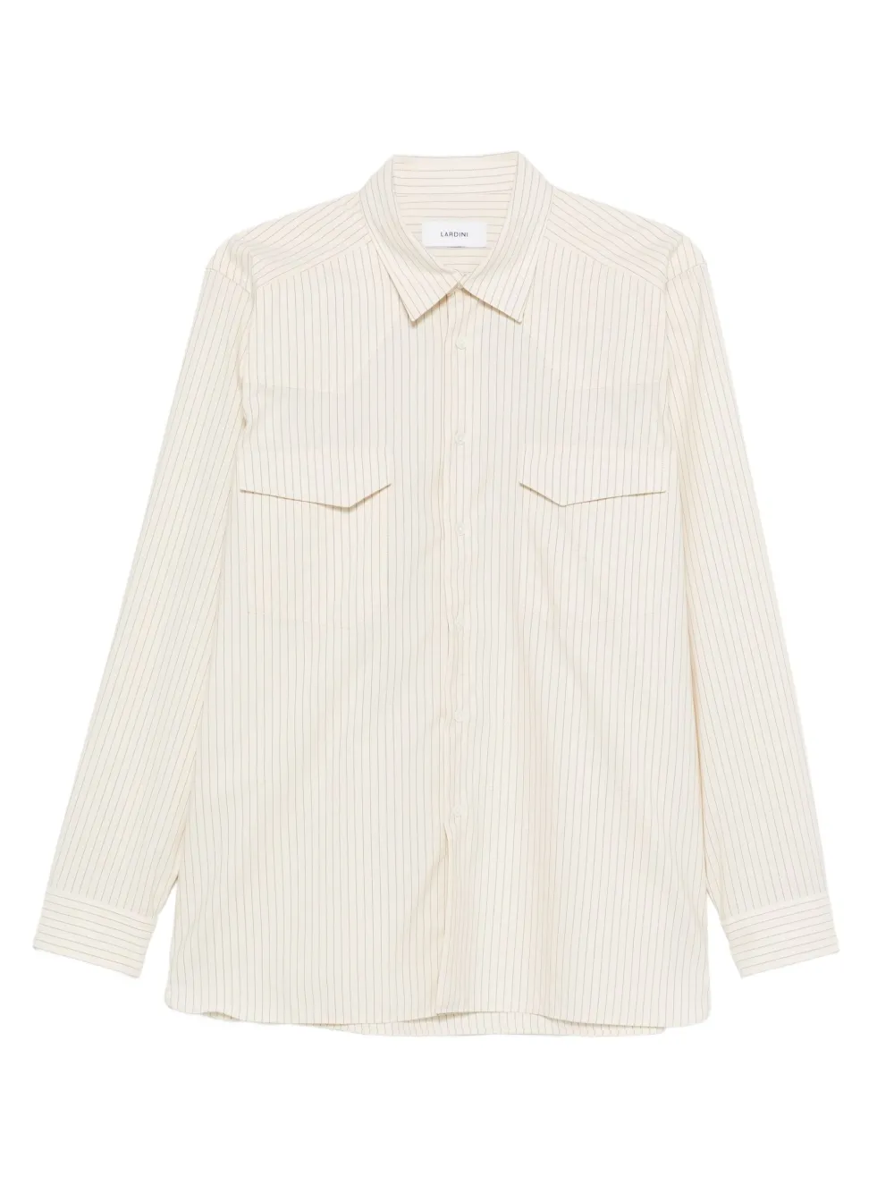Lardini pocketed striped shirt | Neutrals | Image 1