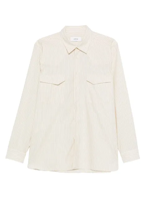 Lardini pocketed striped shirt