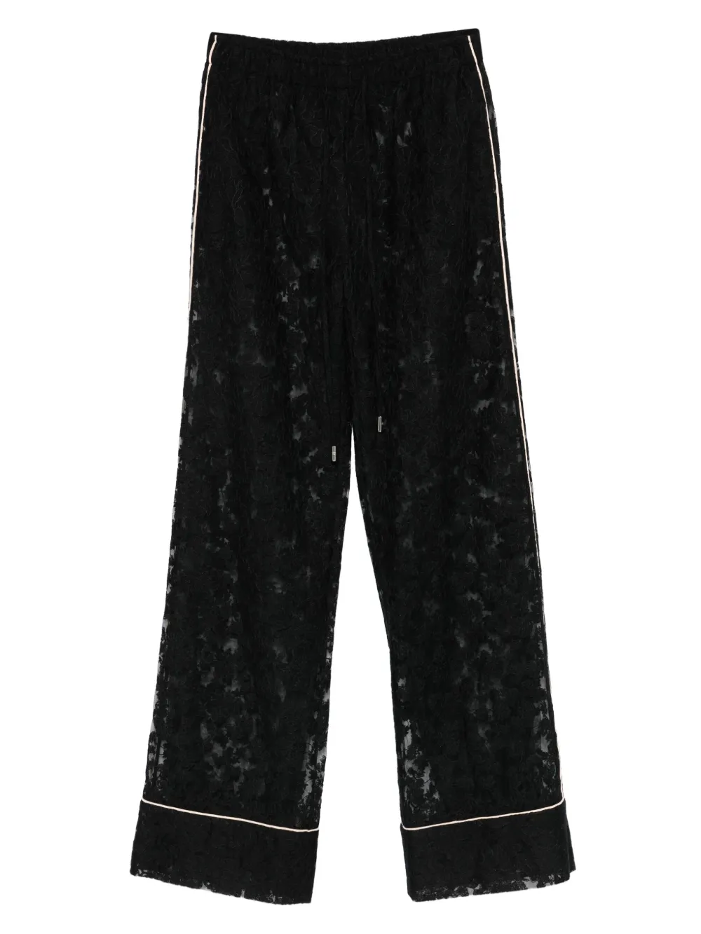 Ermanno Scervino Broek met kanten zoom Zwart