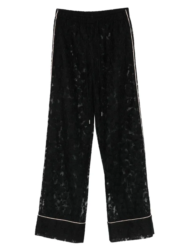 ERMANNO SCERVINO  パンツ　size42 Ermanno Scervino lace-insert Trousers | Black | FARFETCH CA