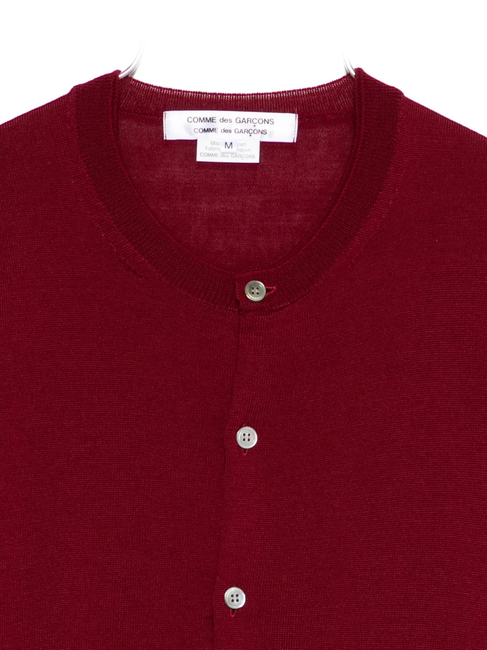 Comme Des Garçons Button-front Cardigan In Red