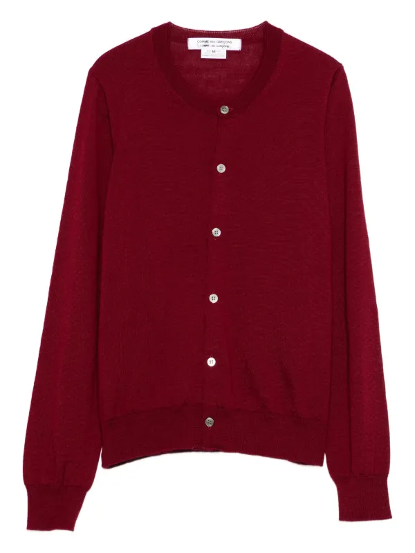Comme des Garçons Button-front Cardigan in Red