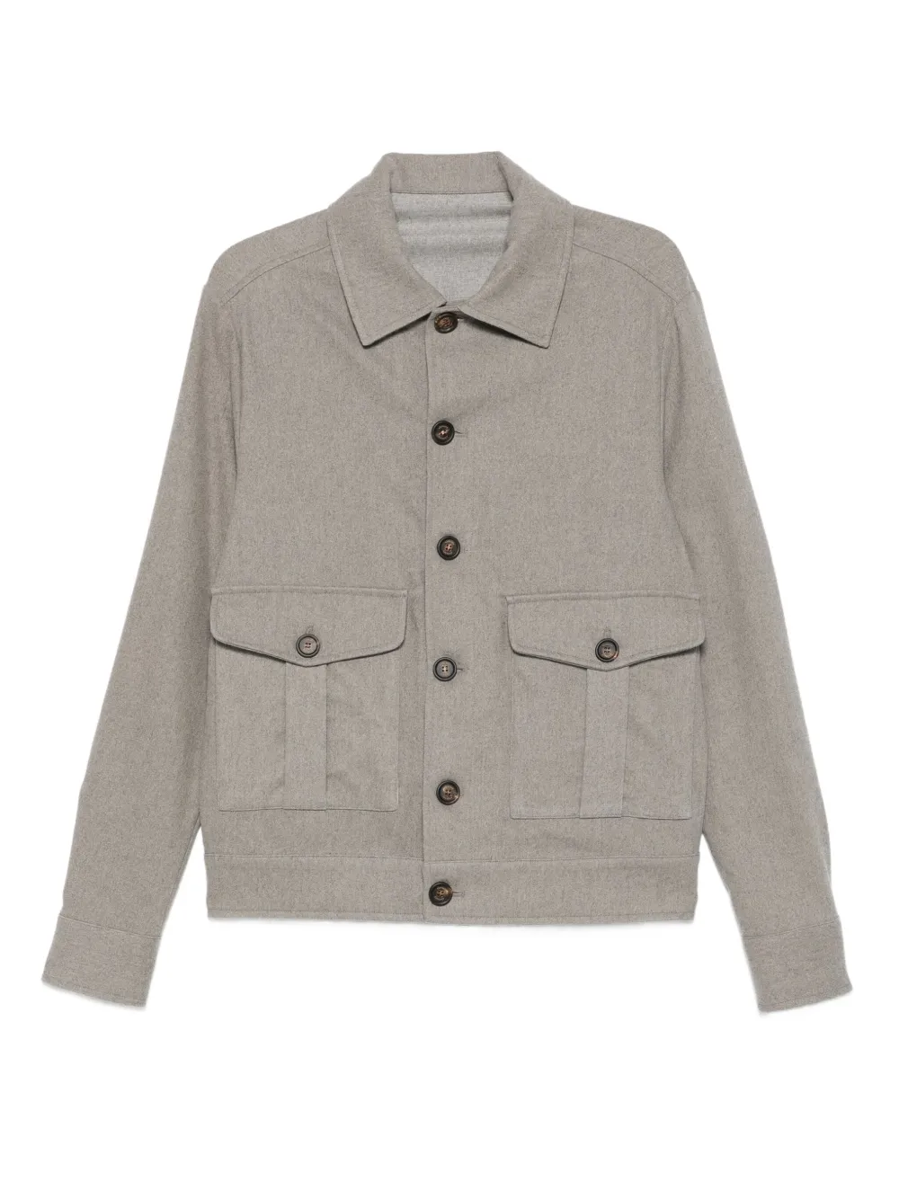 Eleventy button-fastening flap-pocket jacket - Grigio