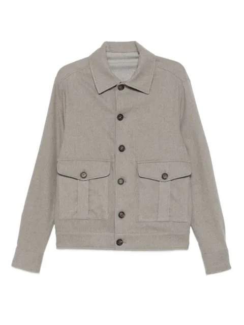 Eleventy button-fastening flap-pocket jacket