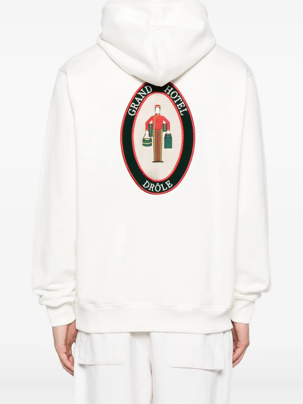 Drôle De Monsieur Le Groom hoodie met geborduurd logo Beige