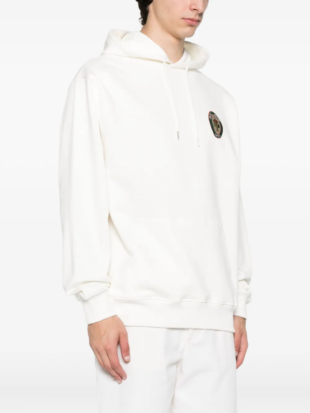 Drôle De Monsieur Le Groom hoodie met geborduurd logo Beige