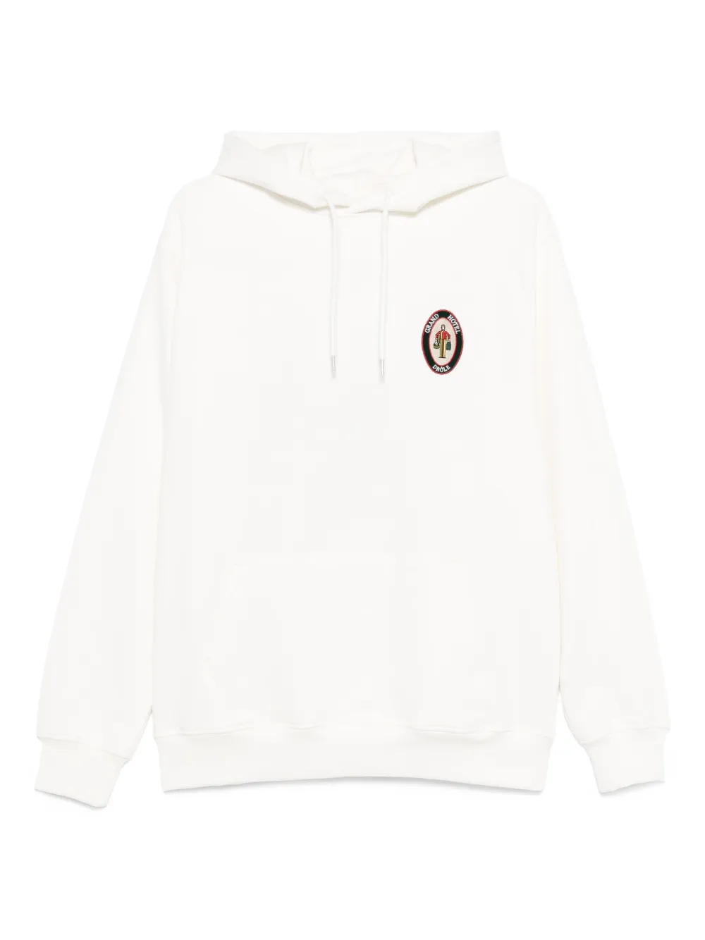 Drôle De Monsieur Le Groom embroidered logo hoodie Beige