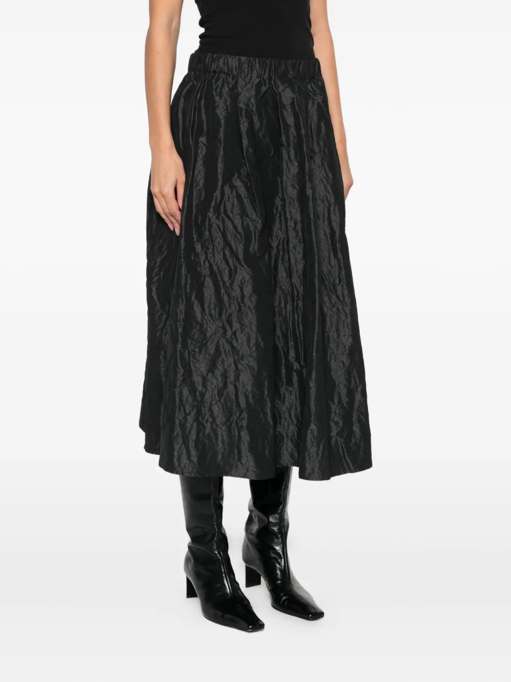 Antonelli Oreo textured midi skirt - Zwart