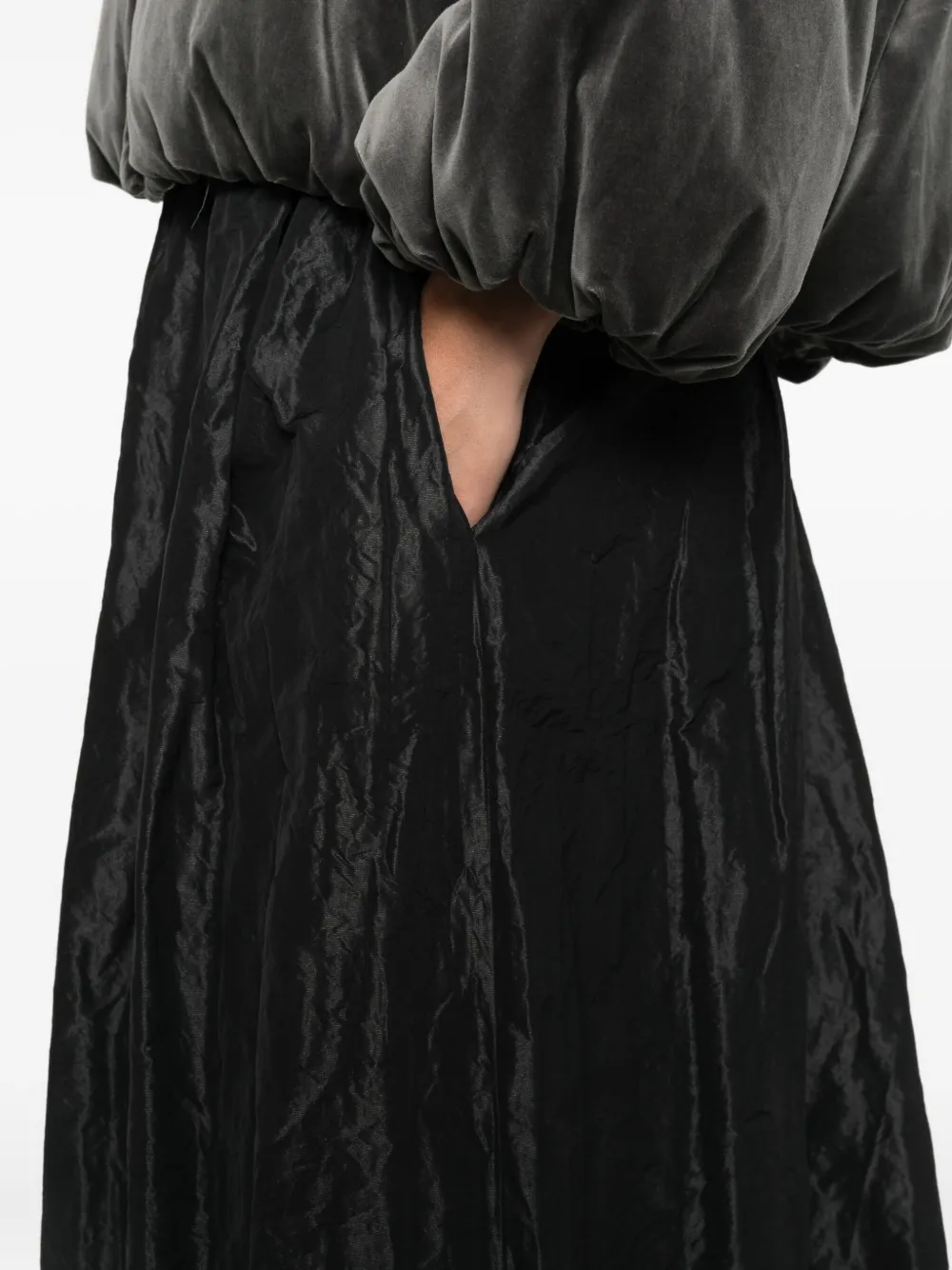 Antonelli Oreo midi-rok met textuur Zwart