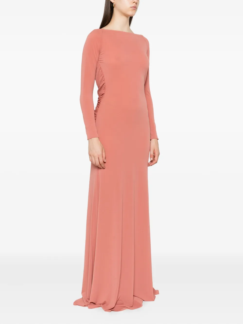 Alex Perry Maxi-jurk met open rug Roze