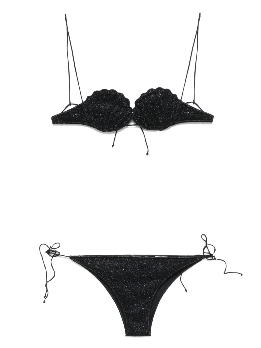 Oséree Conjunto de biquíni Lumière Shell | Preto | Image 1