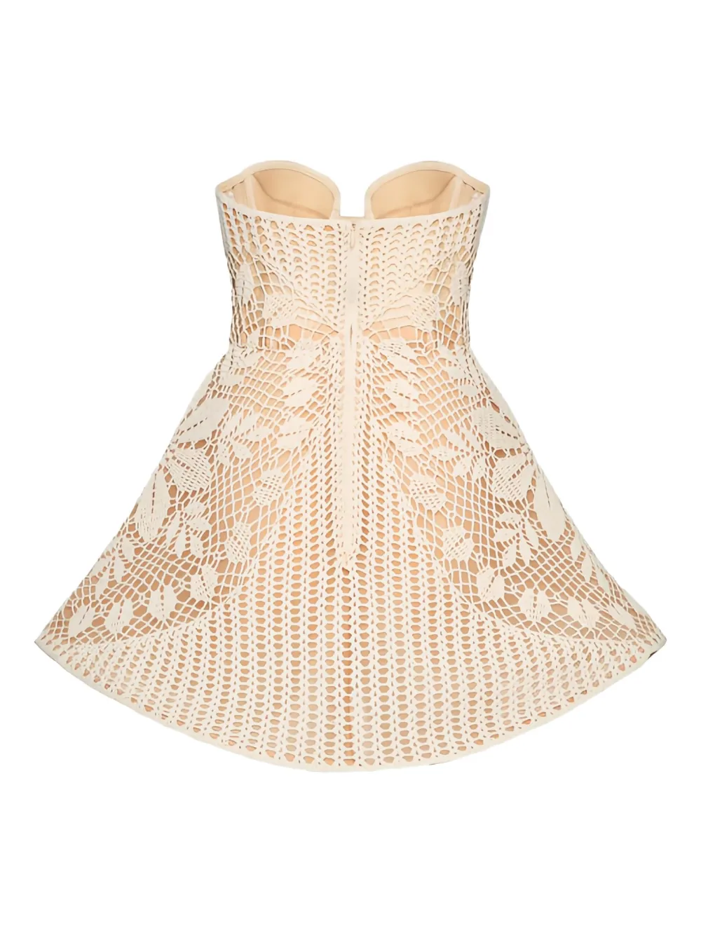 Magda Butrym crochet-knit mini dress - Beige