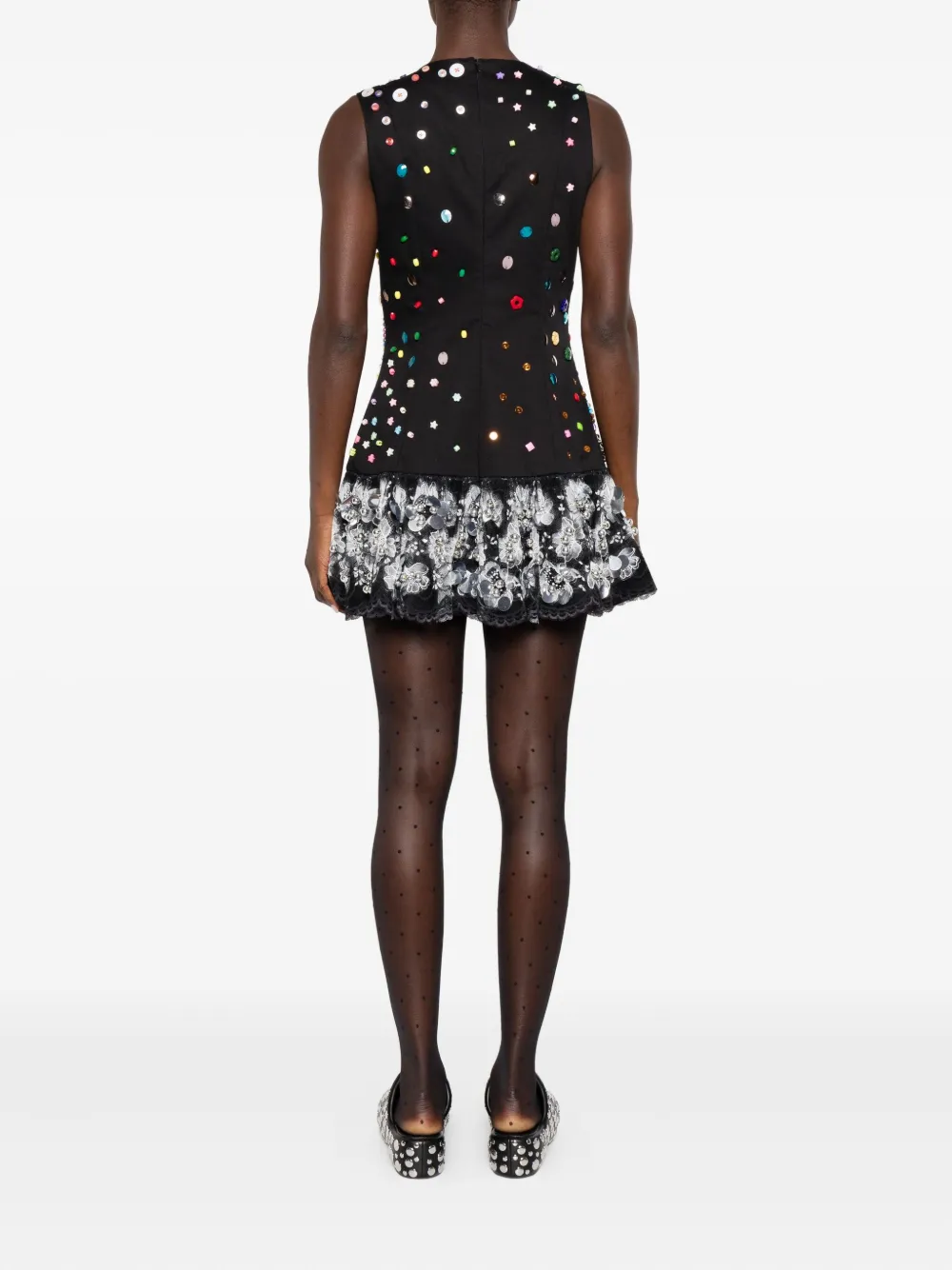 Chopova Lowena Skyhawk Beaded Dress In Multi