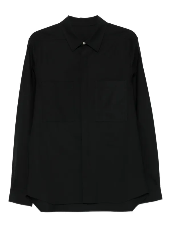 Rick Owens ダブルポケット シャツ | ブラック | FARFETCH JP