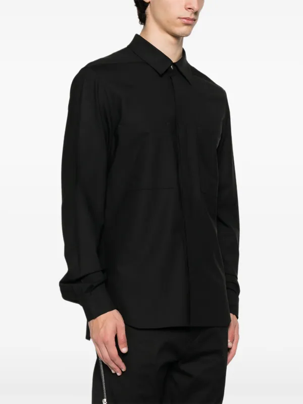 Rick Owens ダブルポケット シャツ | ブラック | FARFETCH JP
