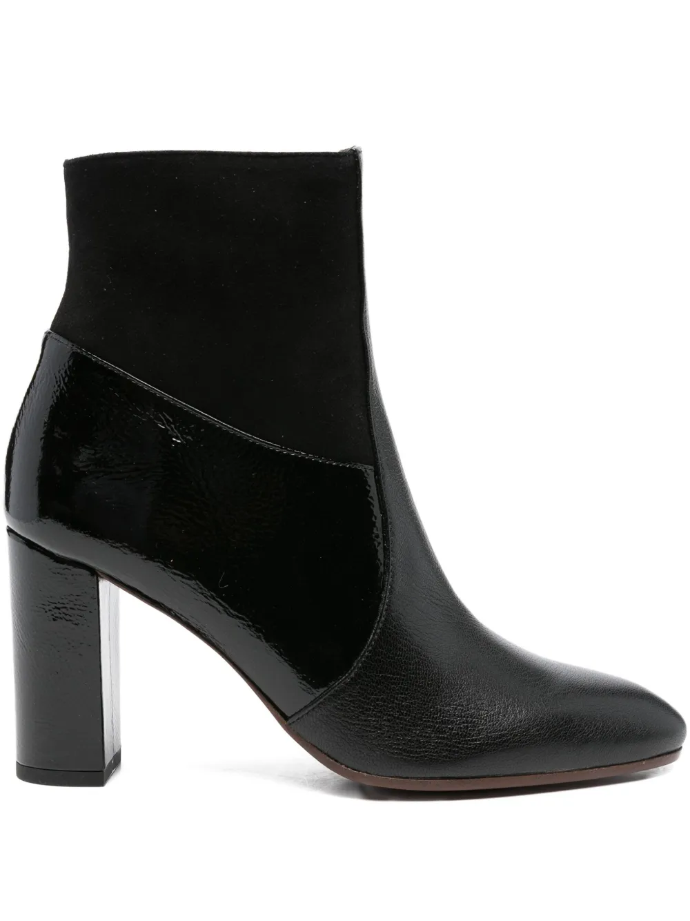 Chie Mihara 85mm Eytu Patent-leather Block-heel Boots In Black