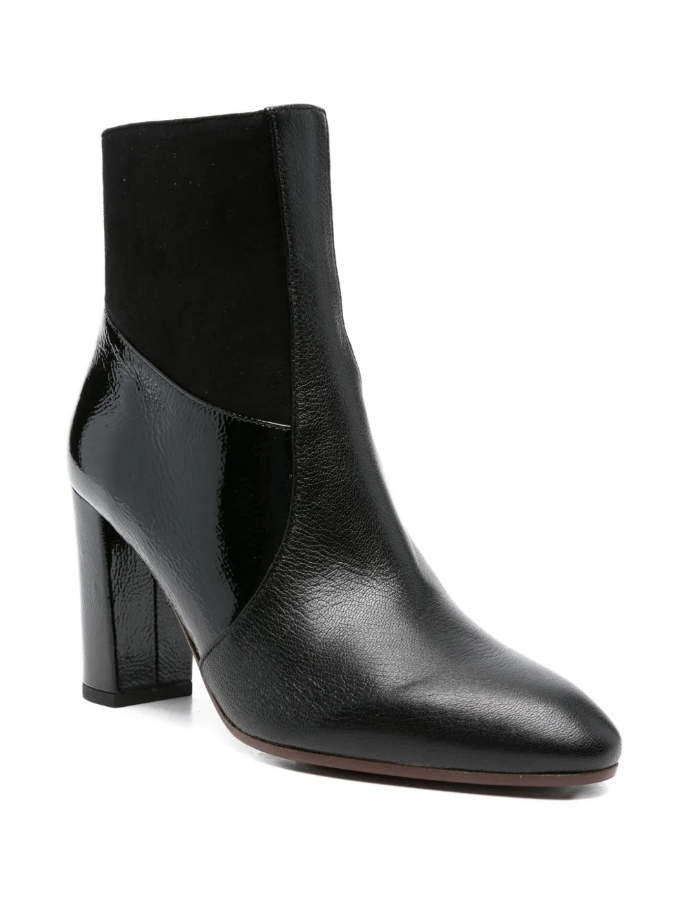Chie Mihara 85mm Eytu Patent-leather Block-heel Boots In Black