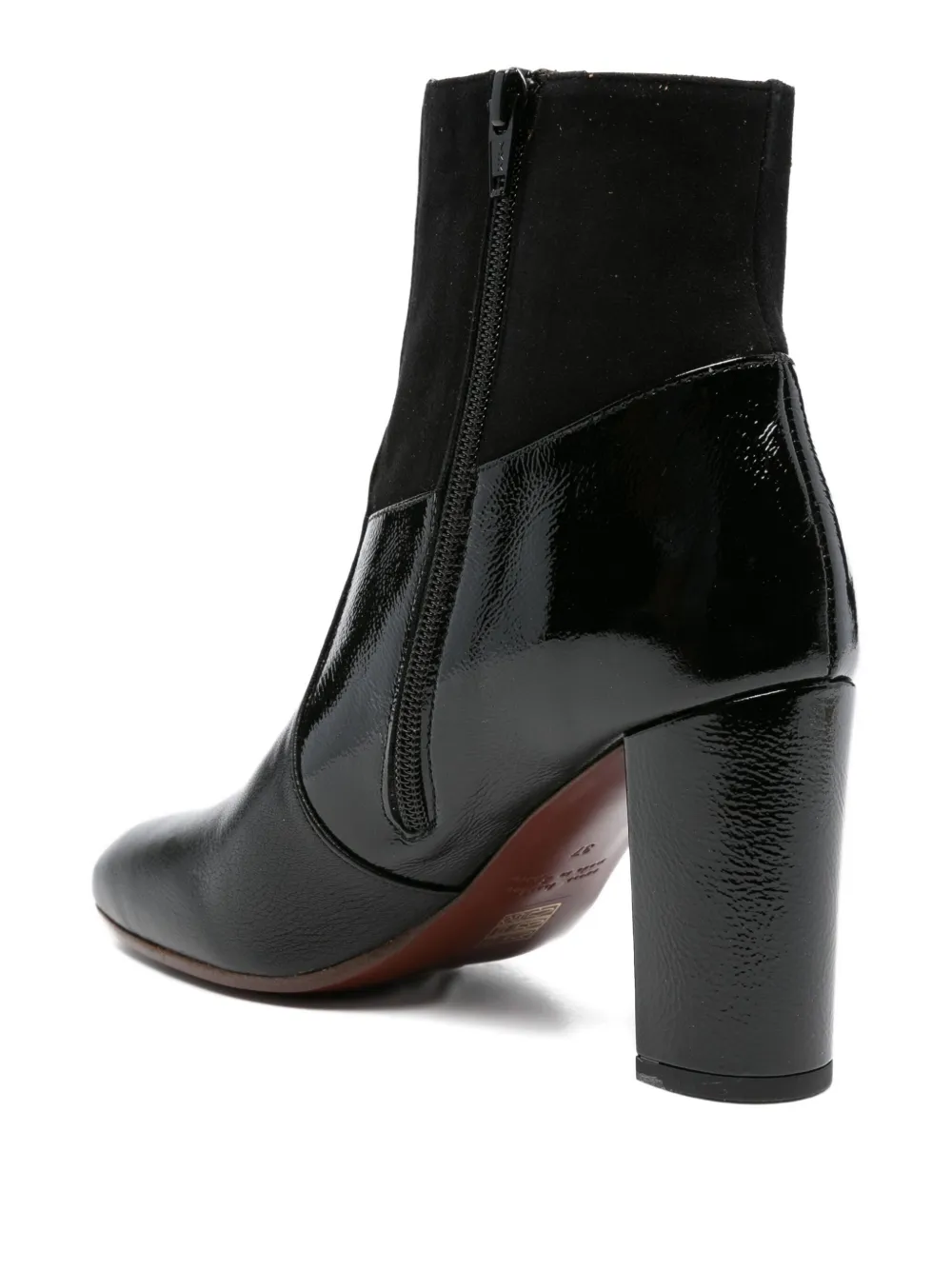 Chie Mihara 85mm Eytu Patent-leather Block-heel Boots In Black