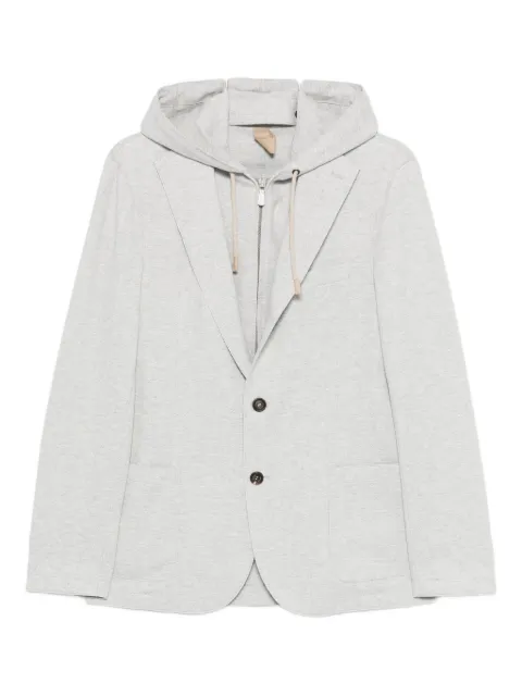 Eleventy hooded single-breasted blazer