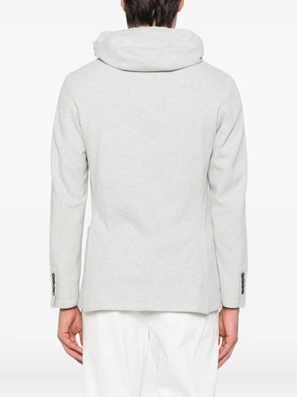 Eleventy hooded single-breasted blazer Grijs