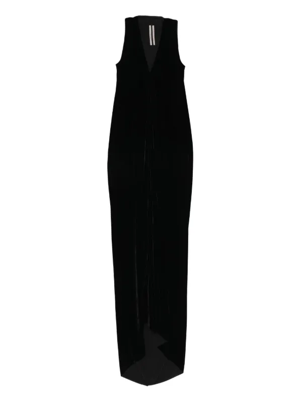 Rick Owens Vネック マキシドレス | ブラック | FARFETCH JP